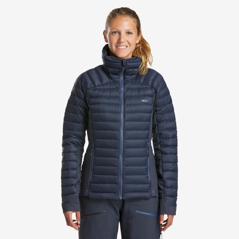 Sous-veste doudoune légère de ski en duvet/plume - 900 bleu marine Femme.