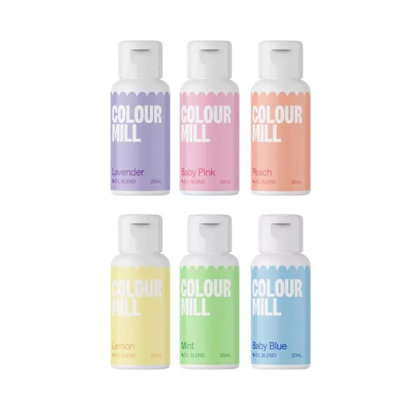 6 colorants alimentaires Colour Mill pastels