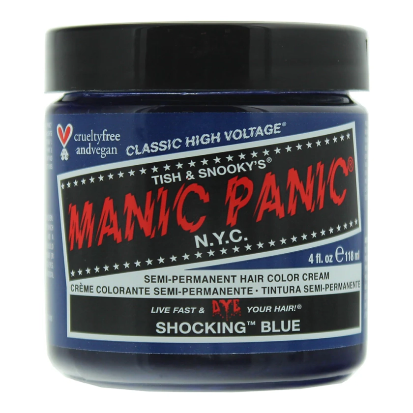 Manic Panic Classic High Voltage Shocking Blue Semi-Permanent Hair Color Cream 118ml