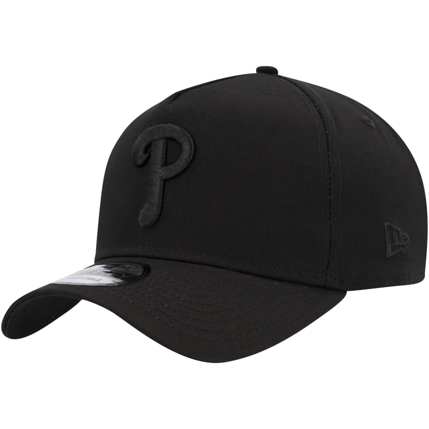 Philadelphia Phillies New Era A-Frame 9FORTY Adjustable Hat - Black