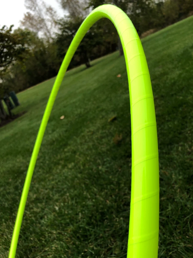 Fluorescent Yellow Taped Hula Hoop