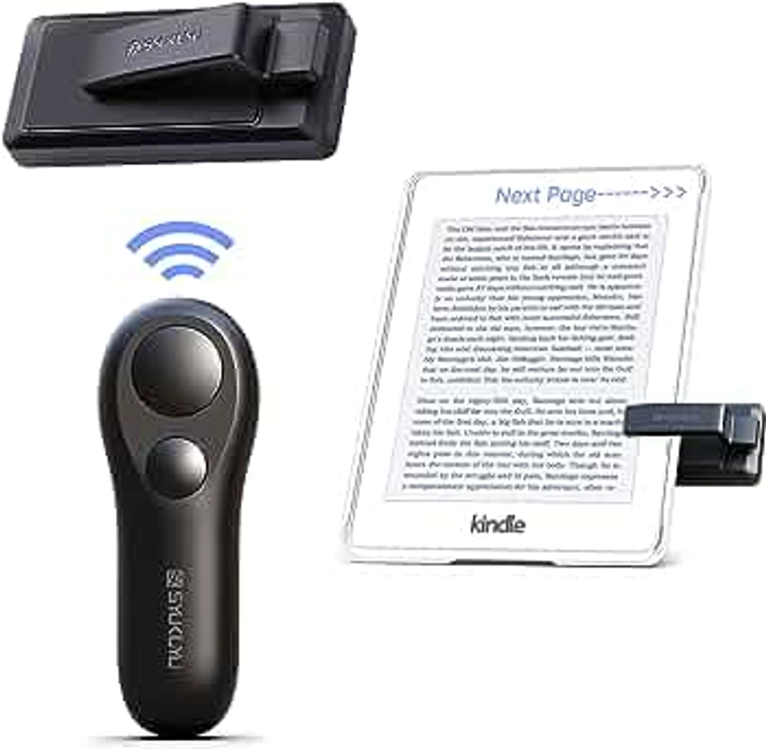 SK SYUKUYU Page Turner for Kindle Paperwhite Oasis Kobo E-Readers Accessories, Remote Page Turner for Ipad Reading Comics, Page Turner Clicker for Phone Taking Photos Camera Video(Black)