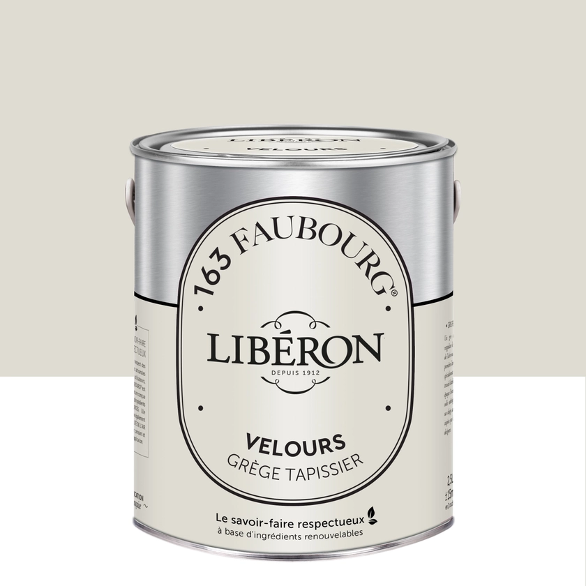 Peinture mur, boiserie grège tapissier velours LIBÉRON 163 faubourg 2.5l | Leroy Merlin