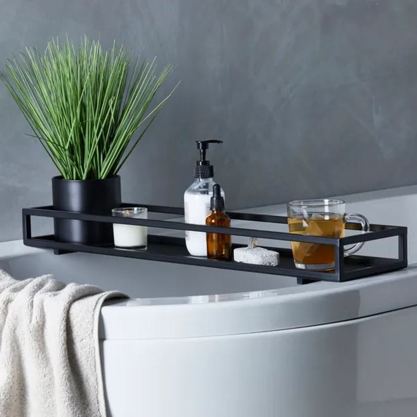 London Matt Black Bath Rack and Plant Stand