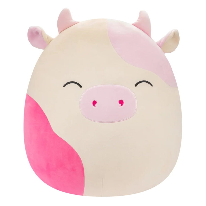 20-Inch Caedyn the Cream Cow with Pink Spots