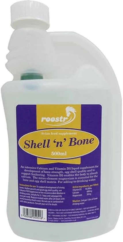 Roostr Enhance Shell 'n' Bone Poultry Supplement 500ML : Amazon.co.uk: Business, Industry & Science