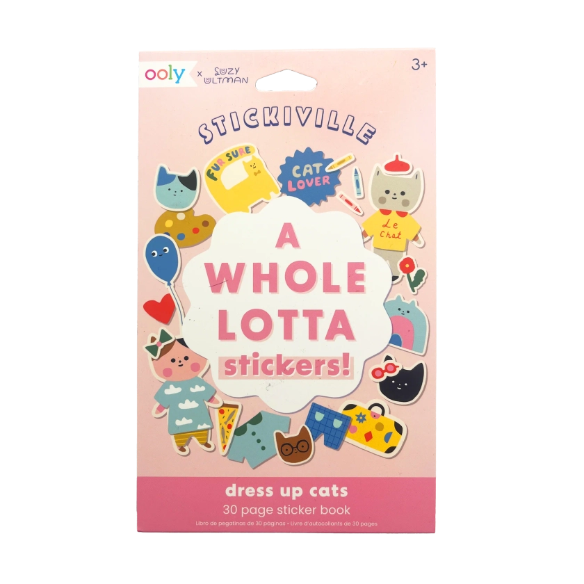 Stickiville x Suzy Ultman: A Whole Lotta Stickers! Sticker Book - Dress Up Cats