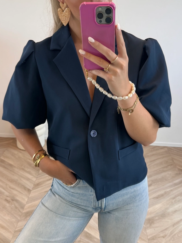 Floor Puff Blazer Navy