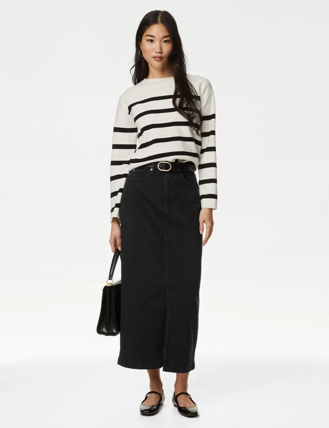 Denim Midi Skirt | M&S Collection | M&S