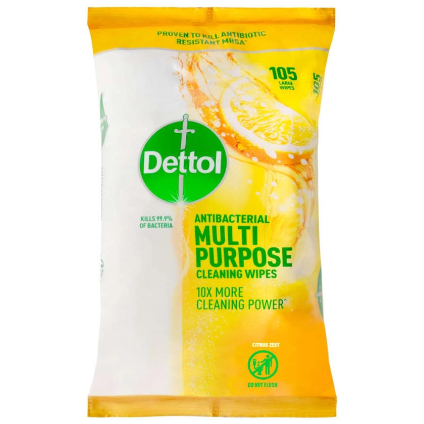 Dettol Multipurpose Cleaning Wipes Citrus Zest 105pk