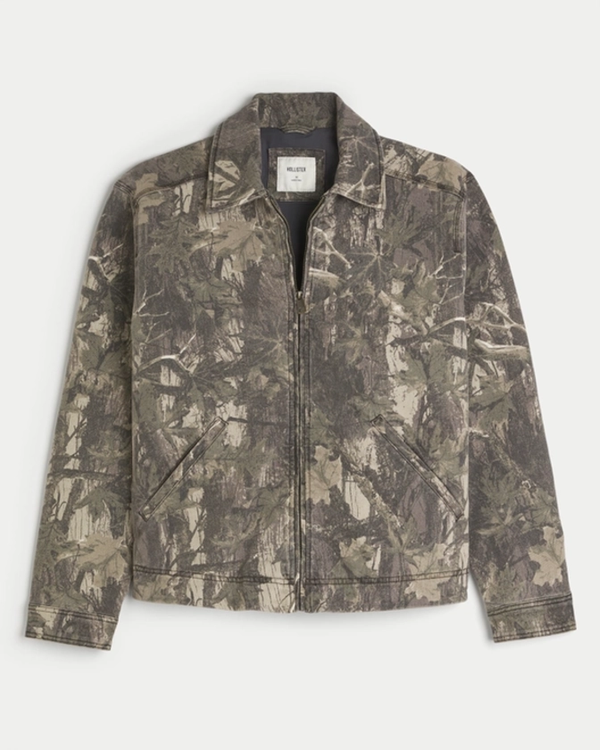 Men's Zip-Up Camo Workwear Jacket | Men's Jackets & Coats | HollisterCo.com