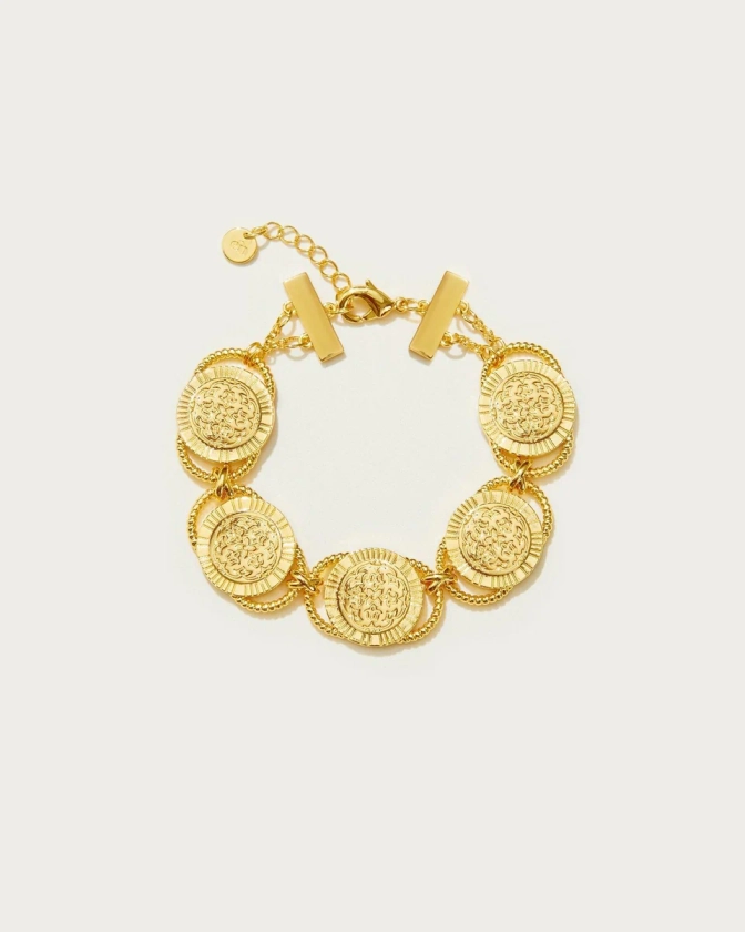 Golden Hojas Bracelet | en route jewelry | en route jewelry