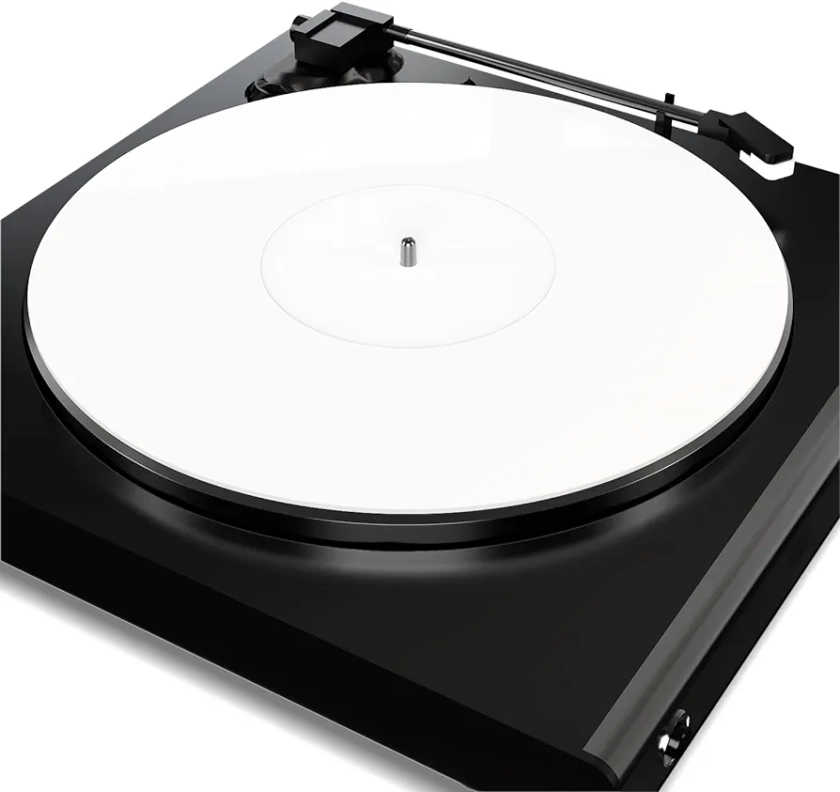Turntable Mat Record Platter Slipmat: Acrylic Record Player Platter Vinyl Slip Mats for Turntables Antistatic Tighter & Defined Bass (A - White Slipmat)