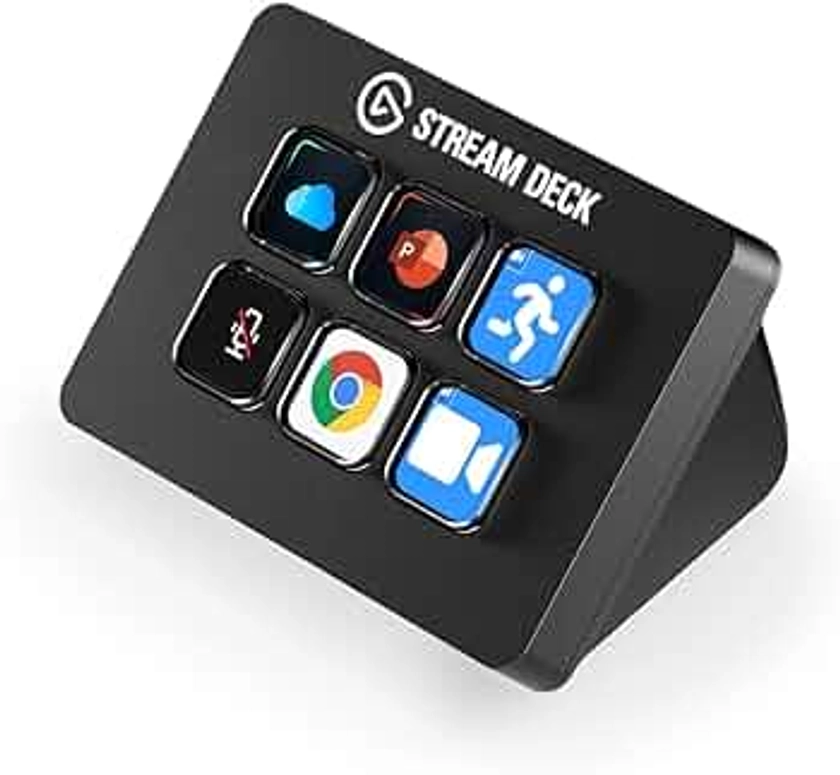 Elgato Stream Deck Mini – Control Zoom, Teams, PowerPoint, MS Office and More, Boost Productivity with Seamless Integration for Daily Apps, Set Up Shortcuts Easily, Compatible with Mac and PC
