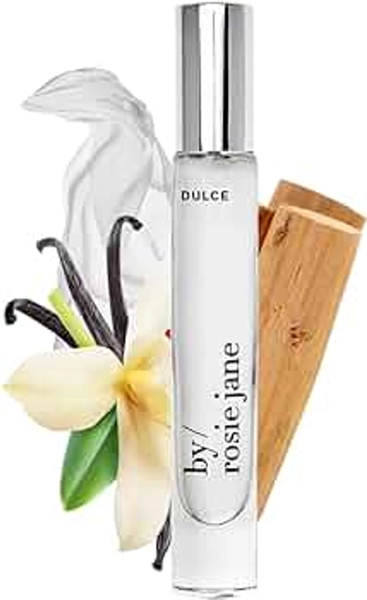 By Rosie Jane Eau De Parfum Travel Spray (Dulce) - Clean Perfume for Women - Essential Oil Mist with Notes of Vanilla, Hinoki Wood & Nude Musk - Women's Fragrances (7.5ml)