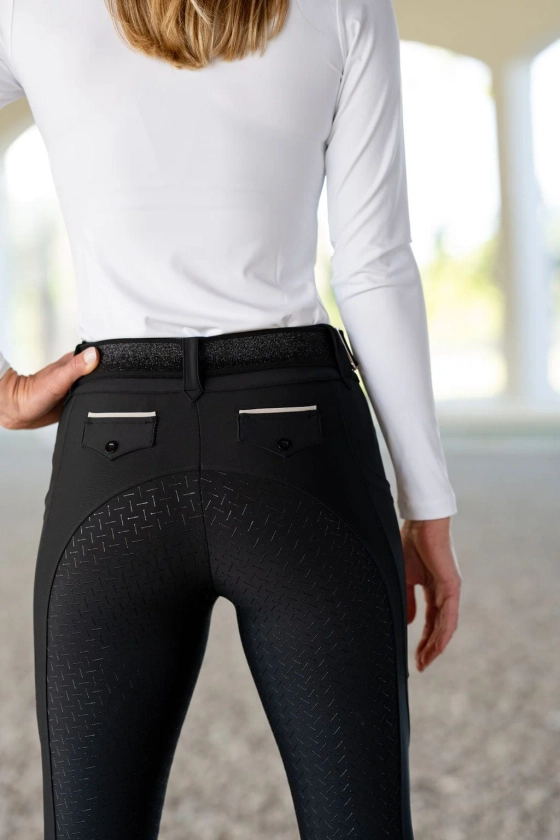 Black Lux | Full Seat or Knee Patch Breech (Zip-Up)