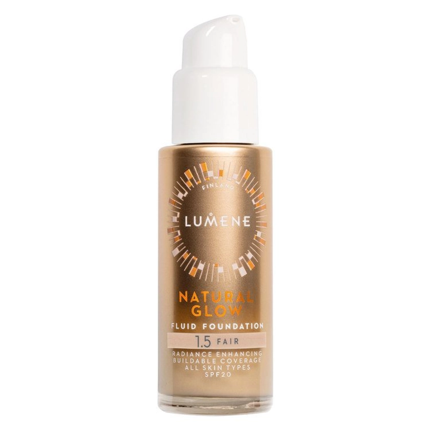 Lumene Natural Glow Fluid Foundation SPF20 30 ml - 1,5 Fair | Kauneuskauppasi verkossa!