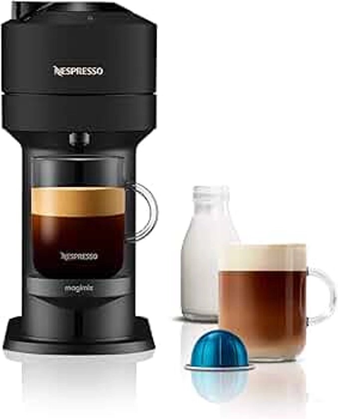 Nespresso Vertuo Next Automatic Pod Coffee Machine for Americano, Decaf, Espresso by Magimix in Matt Black [Amazon Exclusive]