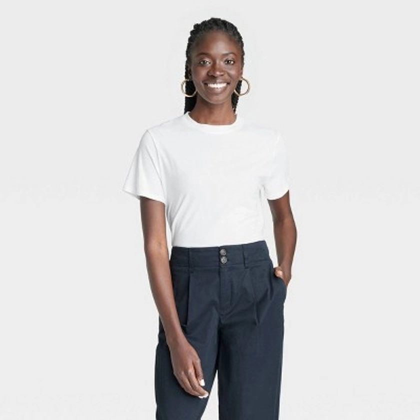 Women's Short Sleeve T-Shirt - A New Day™ White S