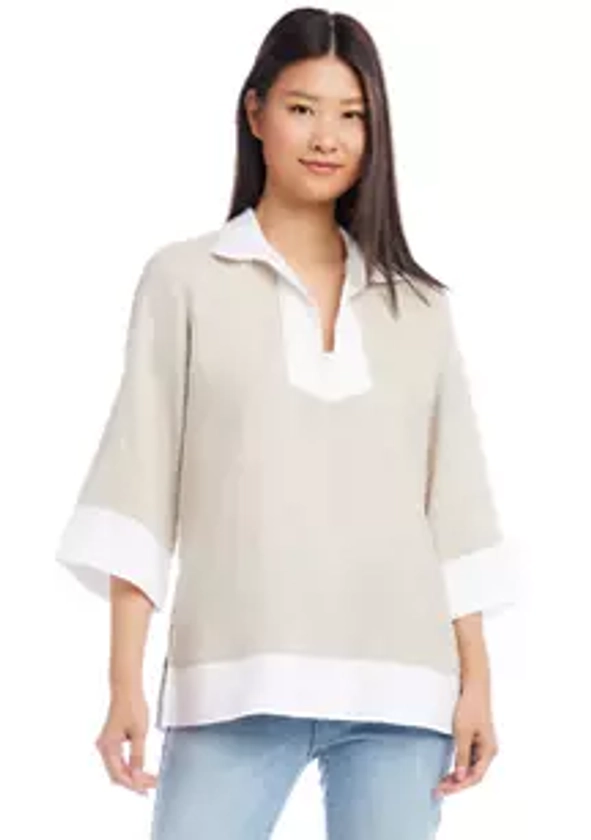 Karen Kane Women's Contrast Tunic Top