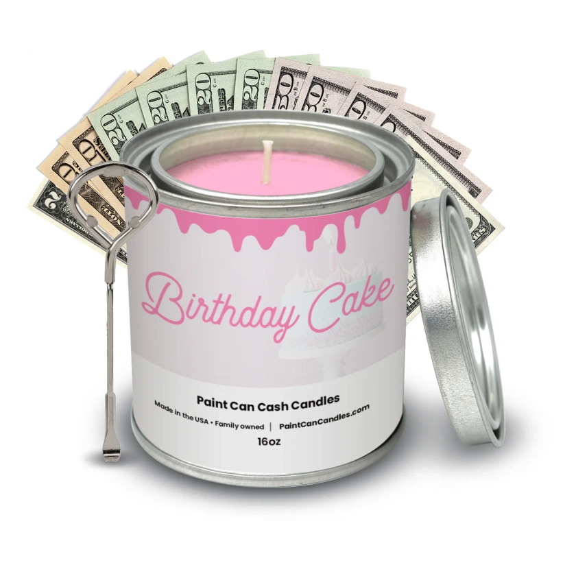 Birthday Cake - Paint Can Cash Candles