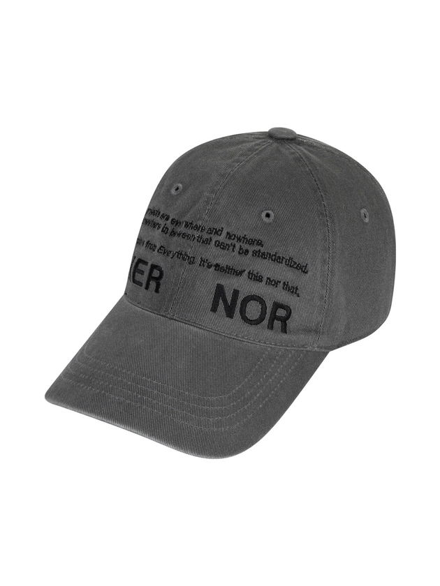 NIIER NOR CAP_CHARCOAL - NIIER NOR