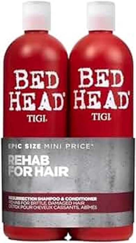 Bedhead by TIGI | Resurrection Shampoo and Conditioner Set | Hair care for brittle and damaged hair | Powerful, regenerating care formula | 2 x 750ml