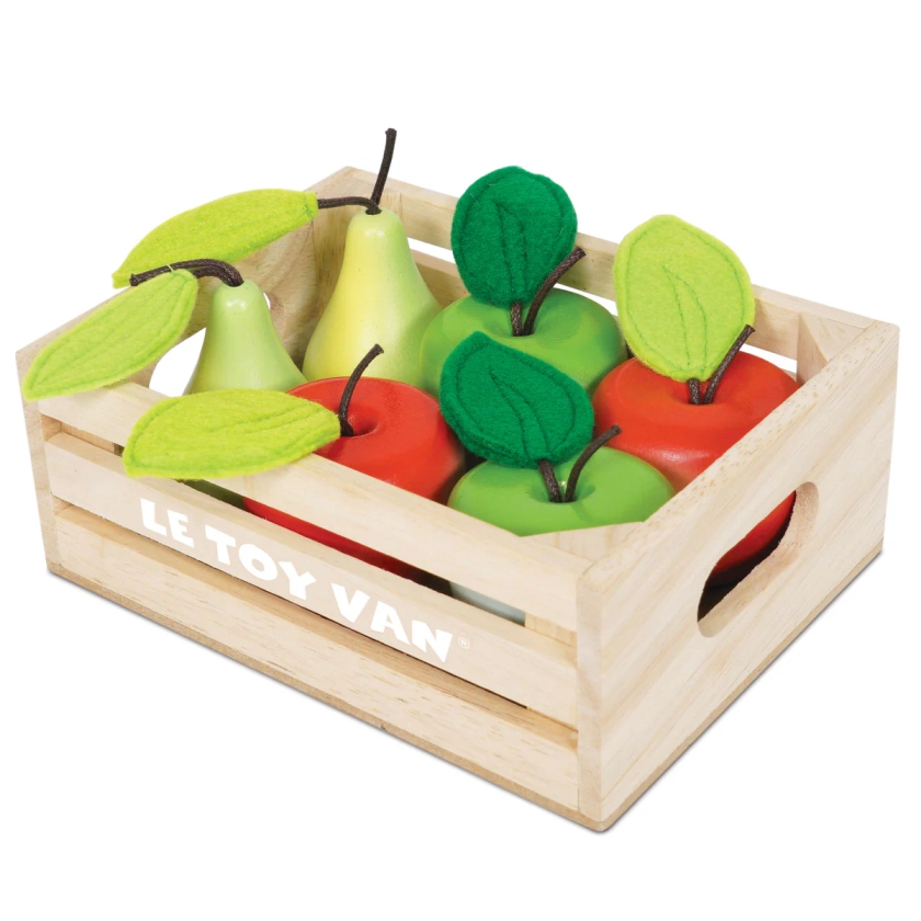 Apples & Pears Wooden Pretend Play Market Crate | Le Toy Van
