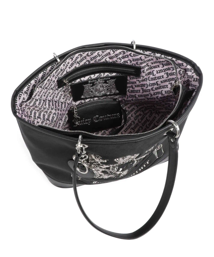 Juicy Couture Twig Dogs Tote bag polyester black - BIJTG5416WZC-060 | wardow.com
