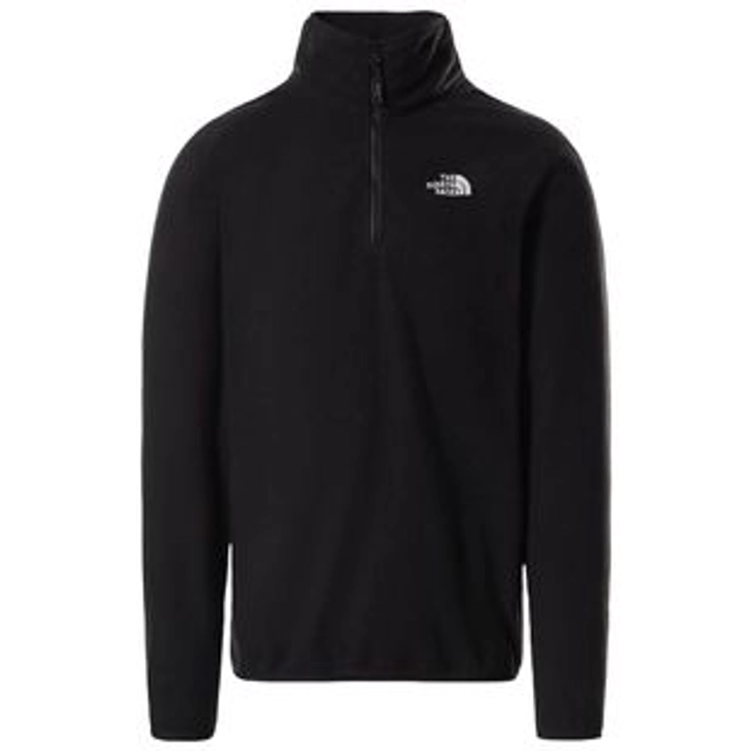 The North Face Mens 100 Glacier 1/4 Zip Fleece Pullover (TNF Black) | 