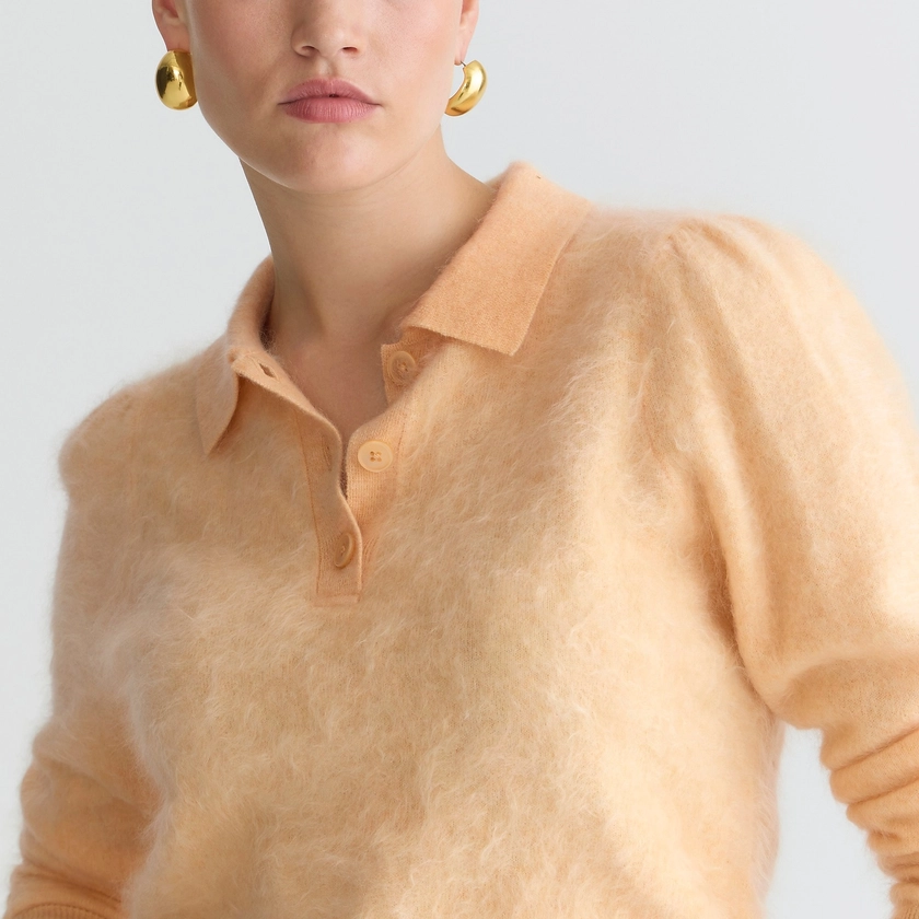 J.Crew Brushed cashmere sweater-polo