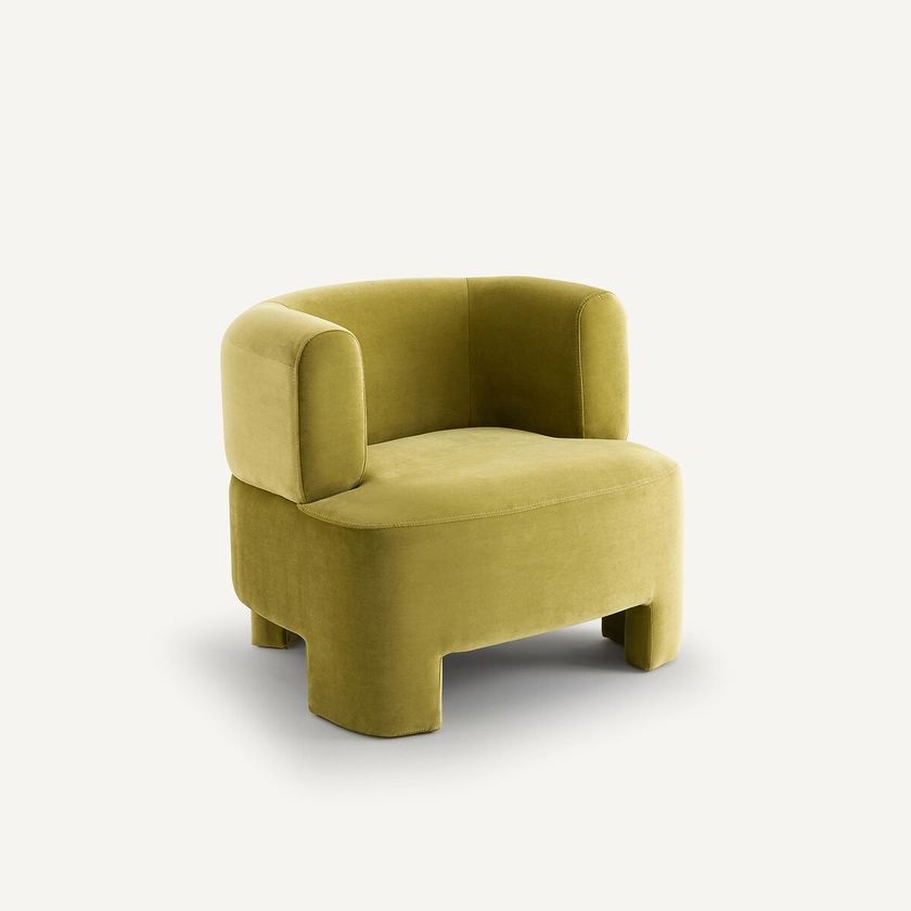 Fauteuil velours petit modèle, Darrel