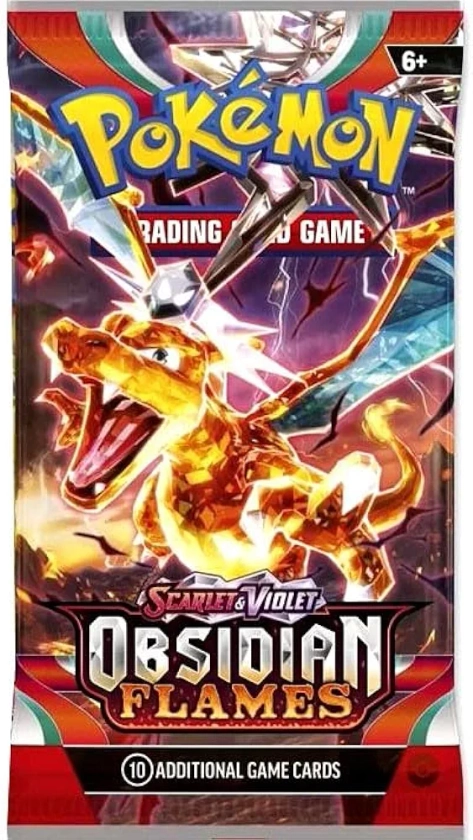 Pokemon - Obsidian Flames Single Sealed Booster Pack - 10 Cards - Pack Artwork May Vary