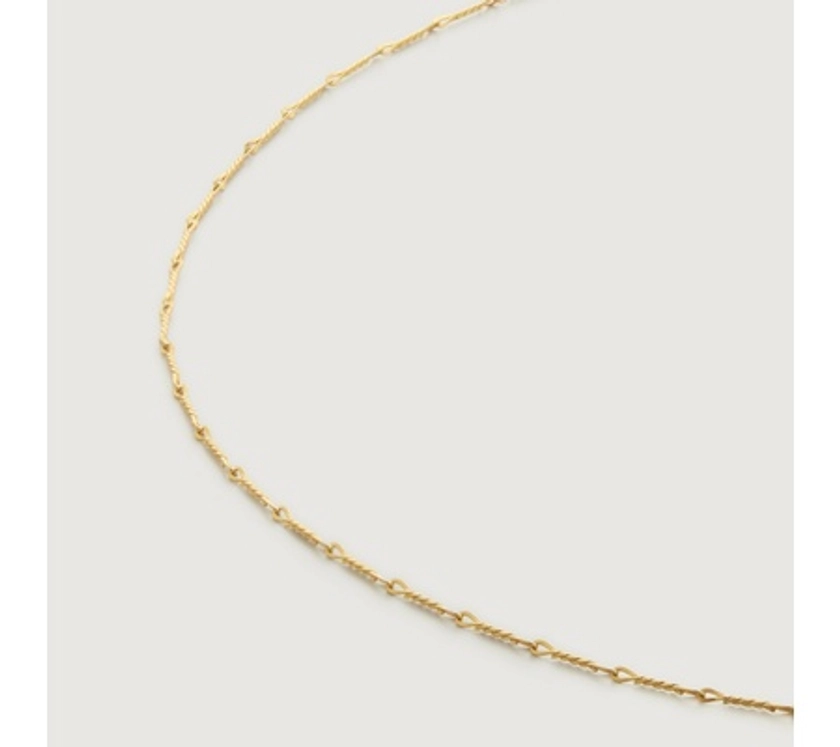 Fine Twist Choker Necklace Adjustable 38-43cm/15-17' | Monica Vinader