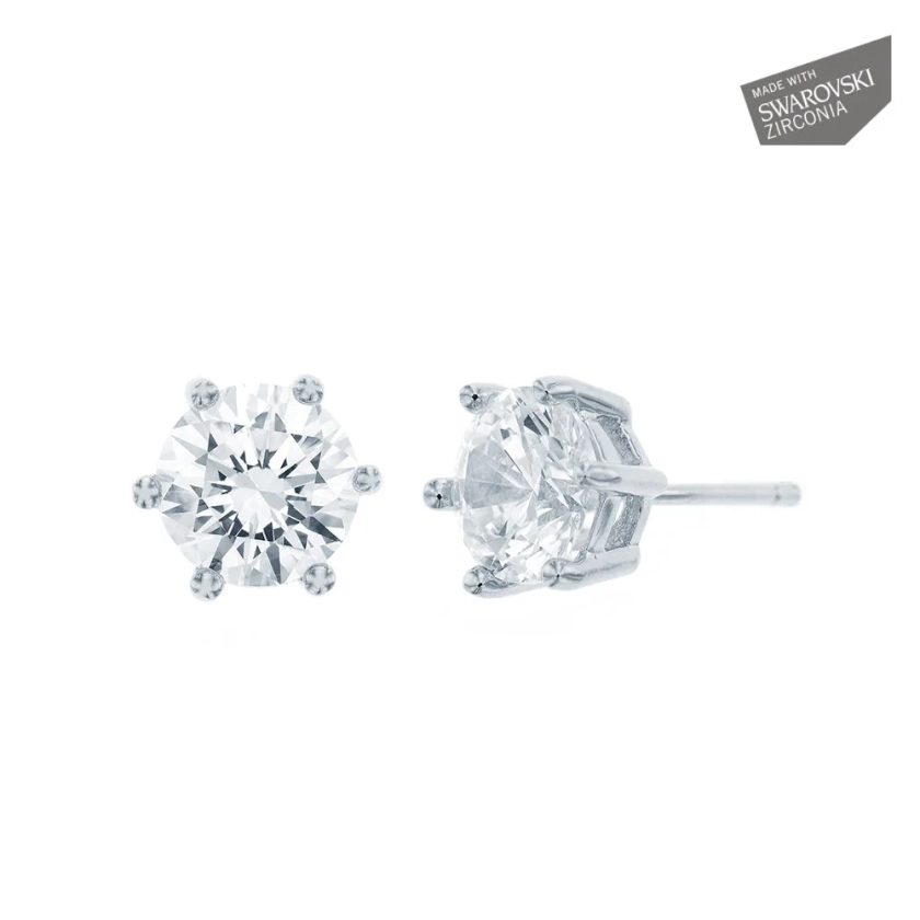 Puces Joyce - Swarovski Zirconia Argent