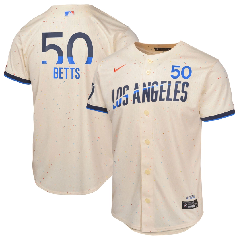 Youth Los Angeles Dodgers Mookie Betts Nike Cream 2024 City Connect Limited Player Jersey