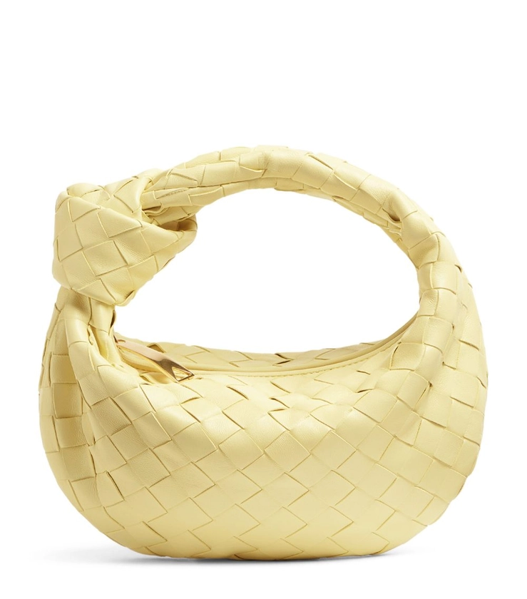 Womens Bottega Veneta yellow Mini Leather Jodie Top-Handle Bag