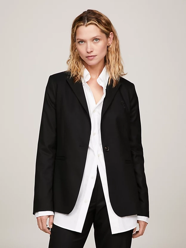 Single-breasted regular fit blazer | Zwart | Tommy Hilfiger