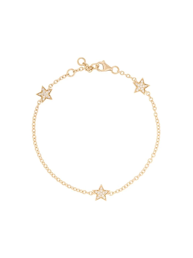 ALINKA 18kt Yellow Gold STASIA MINI Triple Star Diamond Bracelet - Farfetch