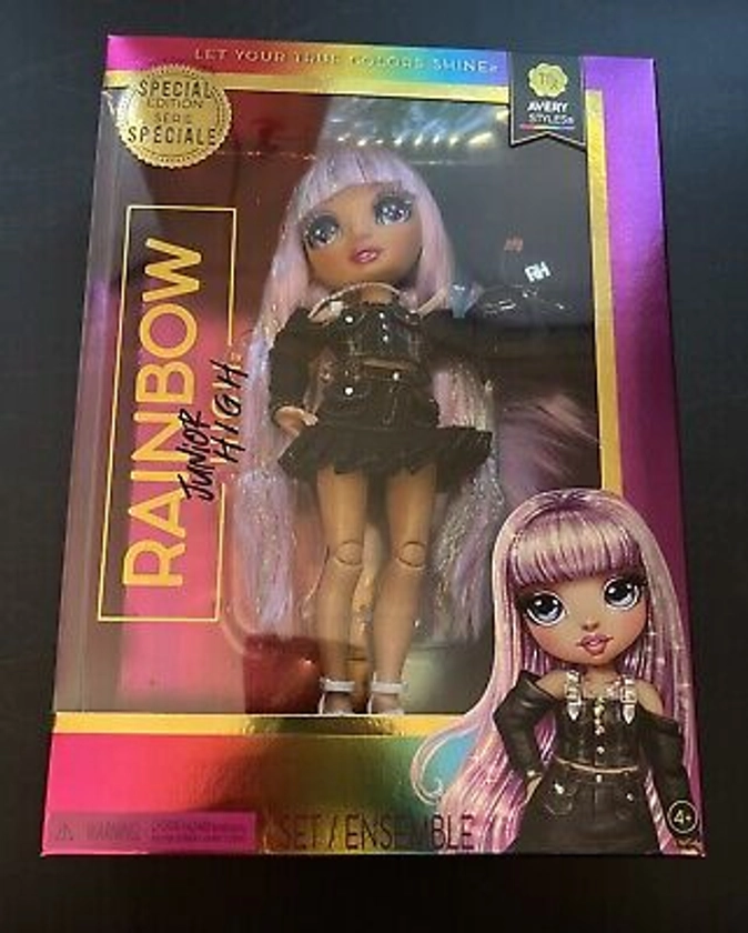 Rainbow High Junior High Special Edition Avery Styles Fashion Doll New!