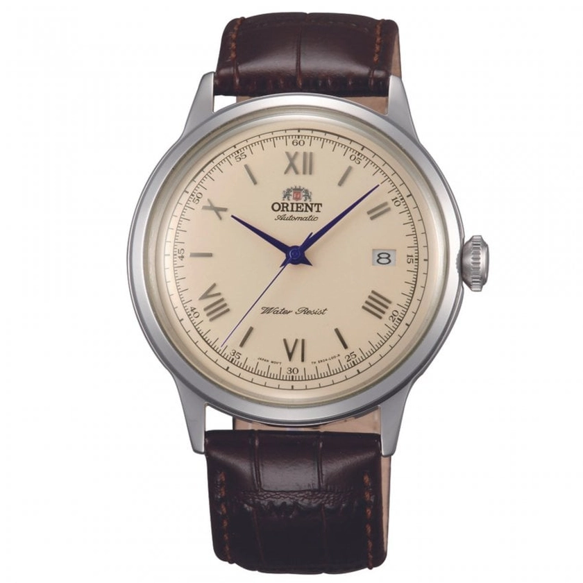Men's Bambino Mechanical 40.5mm Cream Dial Brown Leather Watch