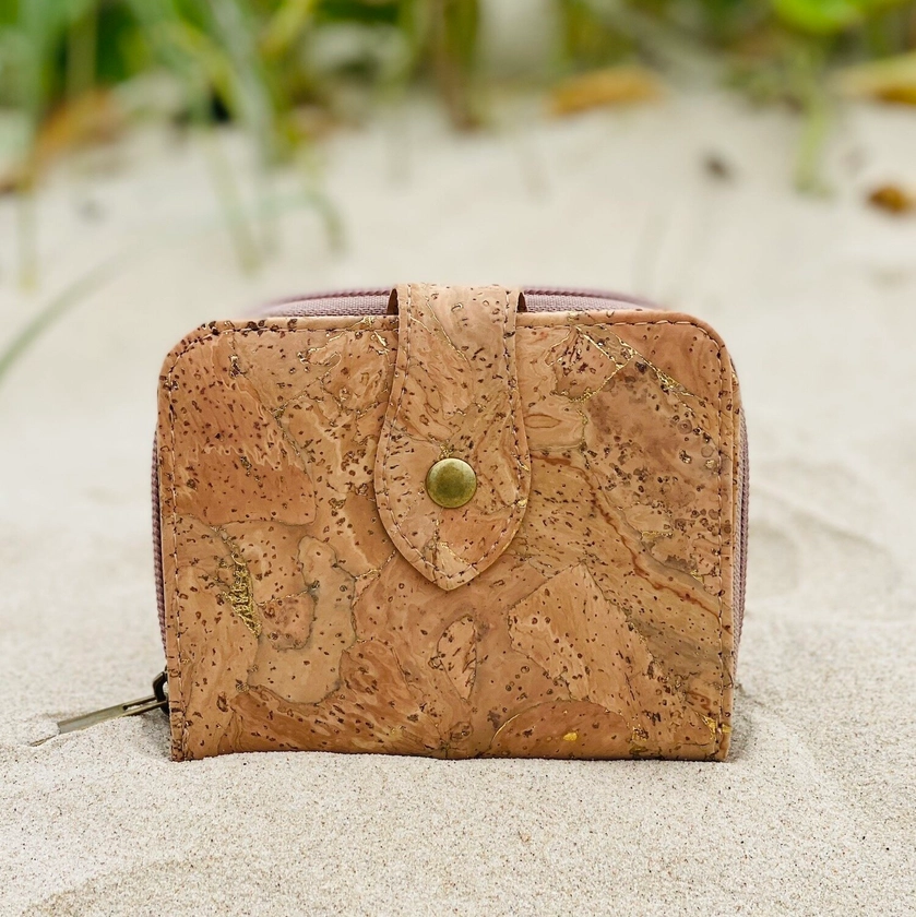 Natural Cork with Gold or Silver Wallet - Bella — The Cork Shop