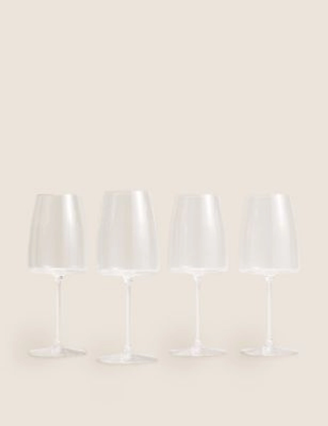 Set of 4 Contemporary Red Wine Glasses | M&S Collection | M&S