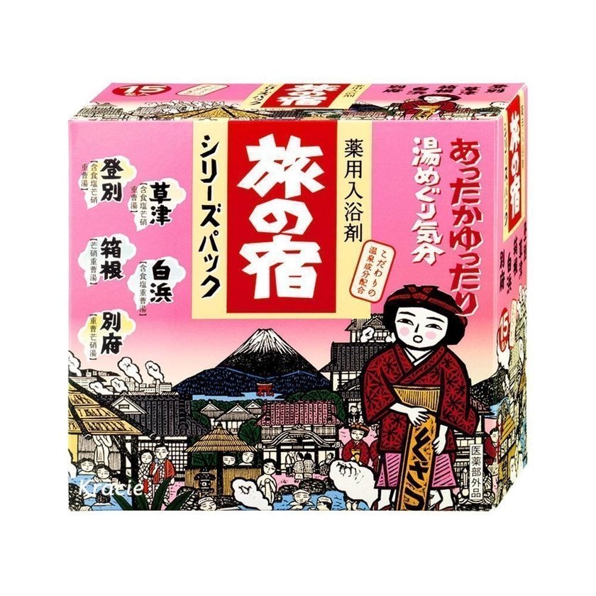 KRACIE Hot Springs Clear Bath Salts Pack Tabino Yado - Made in Japan
