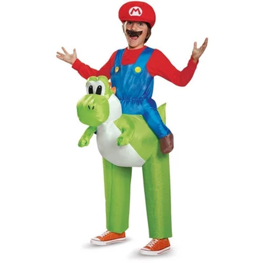 Kids' Super Mario Yoshi Inflatable Riding Halloween Costume One Size