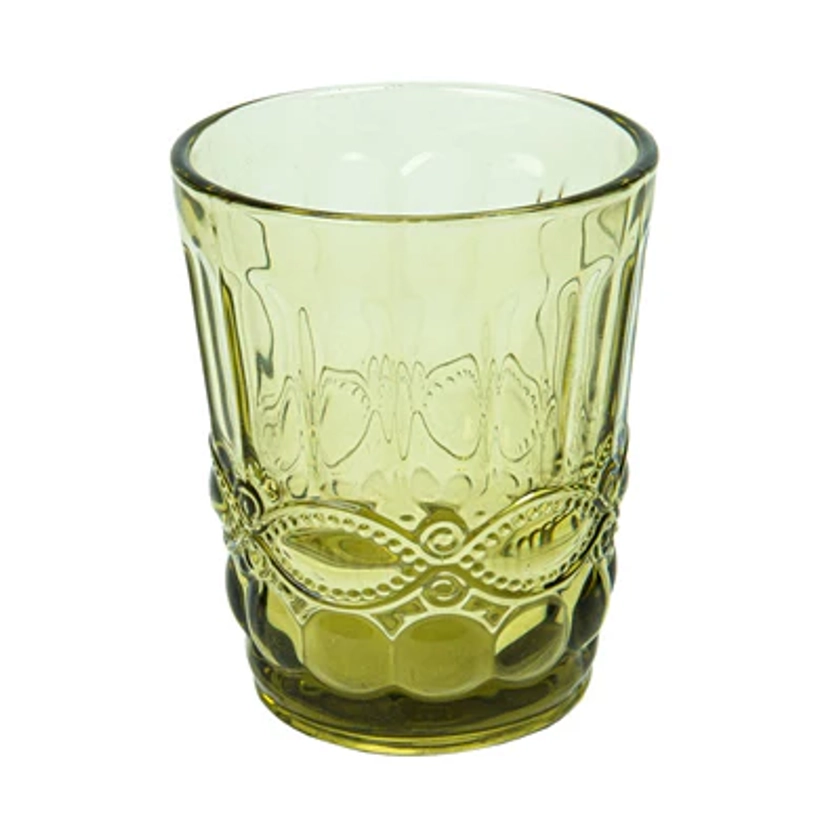 GOBELETS 'VINTAGE' 250 ML Ø8x10 CM VERT VERRE (6 UNITÉS)