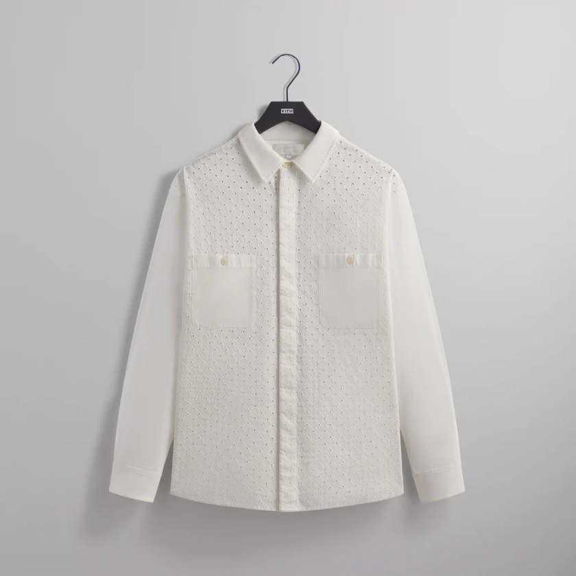 Kith Lattice Floral Long Sleeve Apollo Shirt - Silk