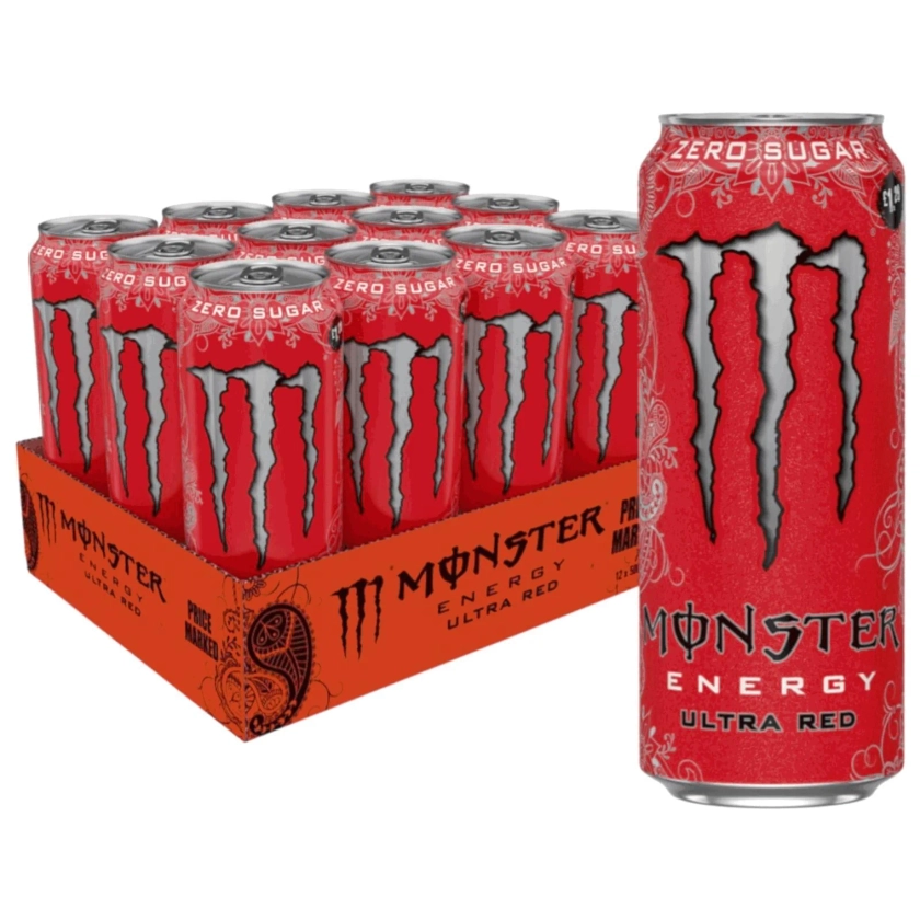 Monster Energy Drink Ultra Red 500ml (Box of 12)
