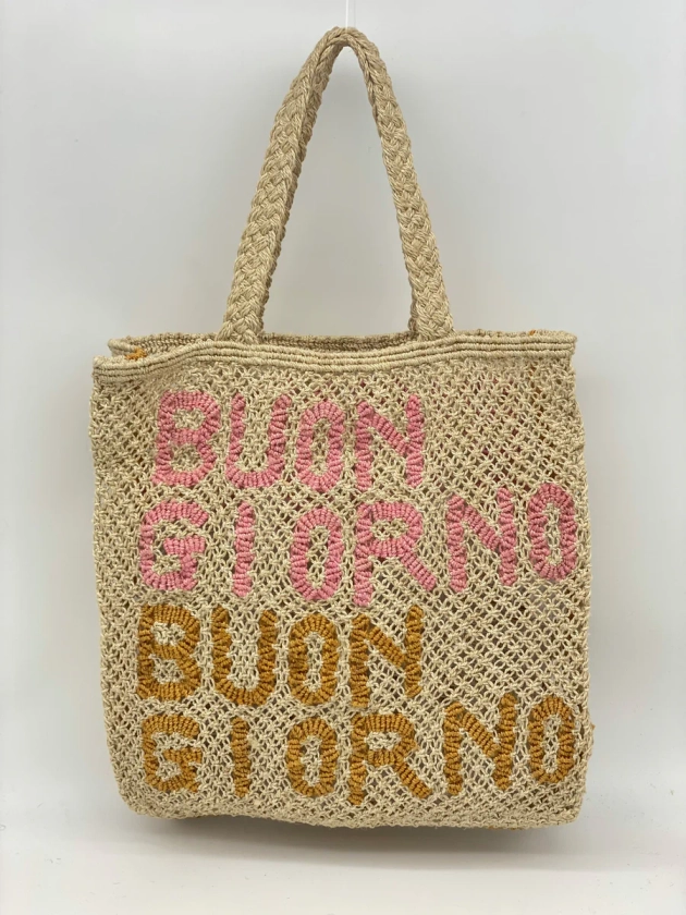 BUON GIORNO BAG LARGE - NATURAL / ROSE / HONEY - THE JACKSONS