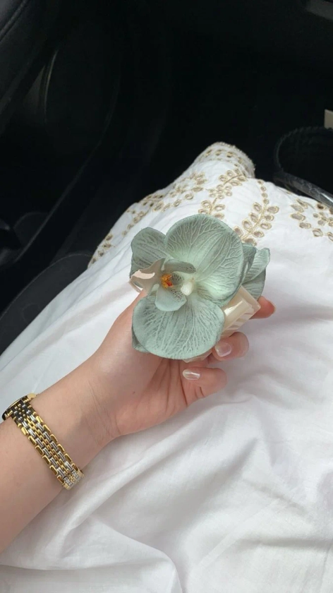 Orchid hair clip accessory